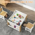 thumbnail image 7 of Juiluna Kids Table and Chair Set, 4 in 1 Wooden Activity Table & 2 Chairs with Storage Drawer Detachable Tabletop for Toddlers Kids Drawing, Reading, Crafts, Art,Homework, Nursery, Playroom, 7 of 7
