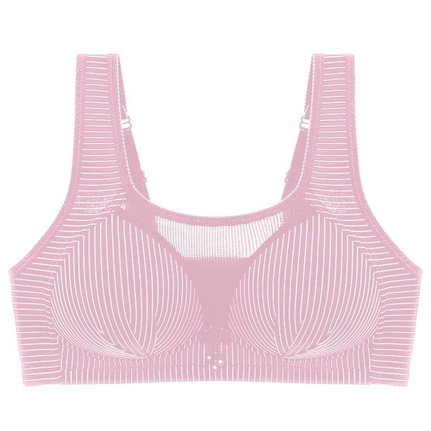 Ropa interior de sujetador de perspectiva calada cómoda de Color sólido para mujer sin llantas Fridja nalpqowj33497