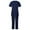Navy lounge sets, variant on Womens Scrub Outfits Sets Usmixi Womens Scrubs Set V Neck Short Sleeve Nursing Tunic Tops and Long Pant 2 Piece Sets Casual Solid Pocket Uniform Working Sets