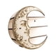 thumbnail image 2 of Estante colgante multiusos de madera con forma de luna para colección de rocas y plantas pequeñas Luz, 2 of 9
