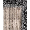 thumbnail image 5 of Unique Loom Davos Shag Collection Area Rug - Solid (7' 10" Square Peppercorn), 5 of 6