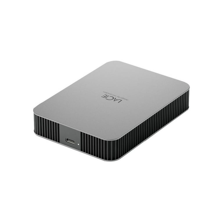 LaCie Mobile Drive Secure STLR4000400 4TB USB-C External Hard Drive Space  Gray