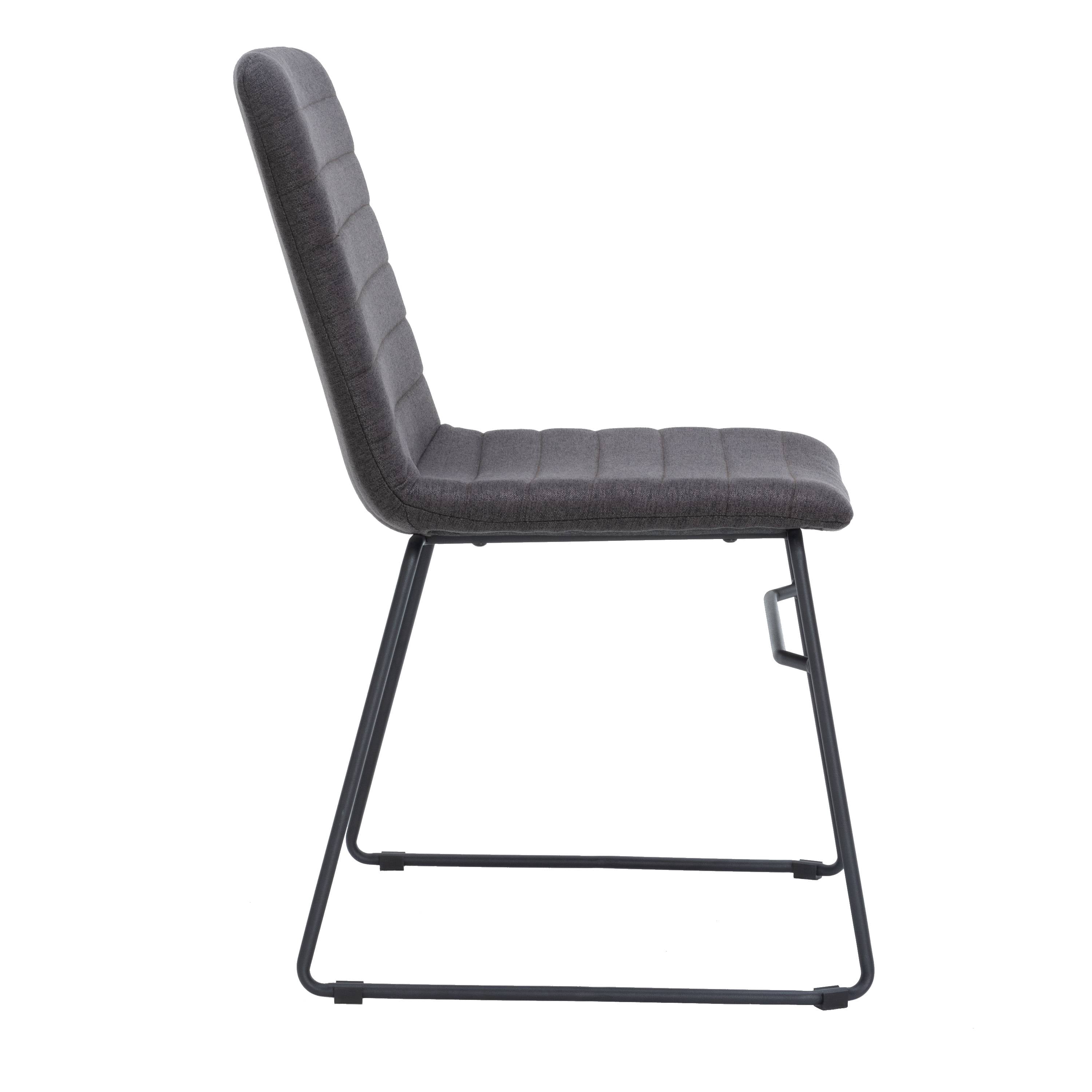 LeisureMod Ergonomic Office Chair Upholstered Guest Side Chair Padded Seat and Back Desk Chair with Powder-Coated Stainless Steel Base Zylar Collection in Brown