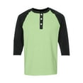 thumbnail image 5 of Razzly Men's Stylish Casual Button Up 3/4 Sleeve T Shirt Comfortable Breathable Tee for Everyday Wear Outdoor Activities(Green,M), 5 of 6