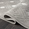 thumbnail image 4 of Laddha Home Designs 5' x 7' Geometric Diamond Indoor Outdoor Area Throw Rug - Gray, 4 of 9