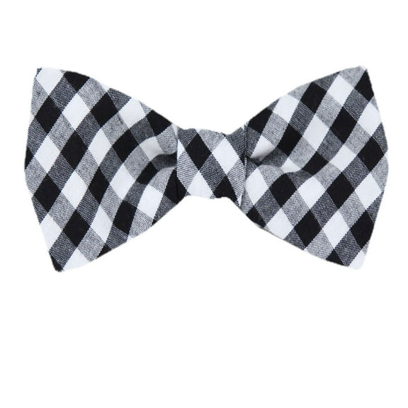 FBTZ-872 Mens Black Silk Self Tie Bow Tie