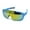 Blue Orange Mirror, variant on Kush Mens Exposed Mirror Lens Racer Shield Plastic Sunglasses Pink Mirror