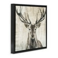 thumbnail image 3 of Stupell Industries Rustic Deer Elk Wildlife Portrait Animals & Insects Painting Black Floater Framed Canvas Art Print Wall Art, 18 x 18, 3 of 9