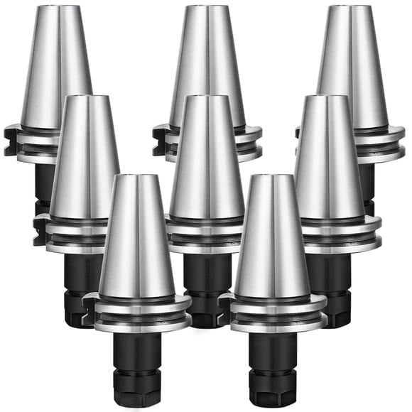 VEVOR 8 Pcs Porte-Outil CAT40, Ensemble de Mandrin ER16, Longueur 2,76 Po/70 mm Porte-Outil Mandrin, Support de Moulin Haute Précision Robuste, 8000 Tr/min, pour Gravure CNC (CAT40-ER16-70)