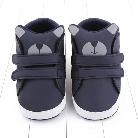 

Eshoo Toddler Baby Boys Girls High Tops Ankle Sneakers Soft Anti-Slip Sole PU Leather Moccasins Infant Newborn Prewalker First Walking Crib Shoes