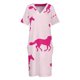 thumbnail image 3 of Vestido holgado de lujo con bolsillos para mujer traje de noche con diseño galopantes de caballos color rosa Verano, 3 of 6