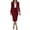 Deep Red, variant on Women's Elegant Business Casual Work Two-Piece Set - Pencil Skirt Suit (Long-Length), Black, Size M