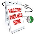 thumbnail image 2 of Vaccine Shots Available Here (24" X 36") Deluxe A-Frame Signicade, Includes 2 Removable Panels & Stand, 2 of 2
