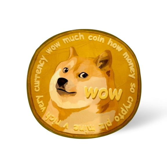 Dogecoin Cryptocurrency Round Fleece Throw Blanket | 60 Inches