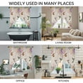 thumbnail image 3 of Watercolor Flowers Swag Valances for Windows, Kitchen Curtains 36 Inch Length 2 Panels Set, Spring Hummingbird Butterflly Floral Beige Short Curtains for Small Windows Cafe Curtains 28"x36", 3 of 8