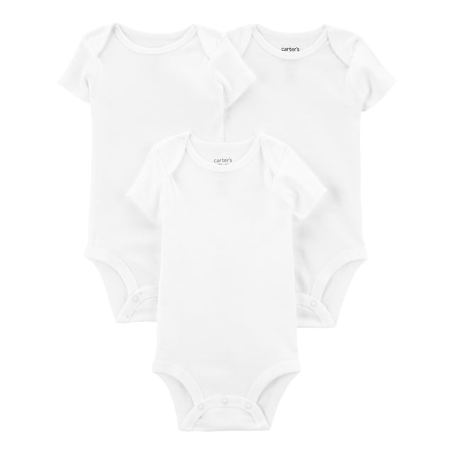 Pañaleros Carter's Unisex Blanco Liso 3 Piezas Talla 0-3 M