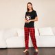 thumbnail image 3 of 2023 New Christmas Mom Dad Kids Matching Pajamas Set Baby Romper Cartoon Elk Pattern Short Sleeve Sleepwear Xmas Family Look Pjs, 3 of 3