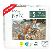 Eco by Naty Pull on Pants, Size 5, 20 Pants, Disposable Baby Diapers/Pull Ups