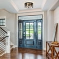 thumbnail image 3 of LNC 13" 3-Light Drum Flush Mount Ceiling Light,Black Farmhouse Cage Light with Seeded Glass for Hallway,Kitchen, 3 of 10