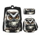 thumbnail image 1 of Disketp Whimsical Owl On Branch Mochila Estampada de Gran Capacidad con Lonchera y Estuche, Set de 3 Piezas para Estudiantes, 1 of 7