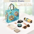 thumbnail image 4 of Corduroy Composite Fabric Tote Bag Magnetic Snap Large Capacity Crossbody Bag Beige Shoulder Strap Dog and Bear, 4 of 8
