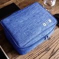 thumbnail image 4 of Electronics Organizer Waterproof Carrying Case - Universal Travel Digital Accessories Storage Bag for Portable Charger, Cables, Earphone, Ipad Mini, iPhone, Cord, Customize Inside with Dividers, 4 of 7