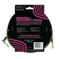 thumbnail image 2 of Ernie Ball 25' Braided Straight / Angle Instrument Cable - Black / Green, 2 of 2