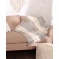 thumbnail image 2 of · REDEARTH · Classic Throw Premium Blanket -Herringbone Medium Weight Soft Lap Blanket for Sofa Bed Couch Chairs loveseats car, Living, Indoor/Outdoor use 100% Cotton (50"x60"; Ecru), 2 of 9