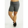 thumbnail image 4 of TheLovely Women & Plus Soft Cotton Active Stretch Outseam Workout Biker Shorts with Wide Wastband (15" Biker Shorts), 4 of 6