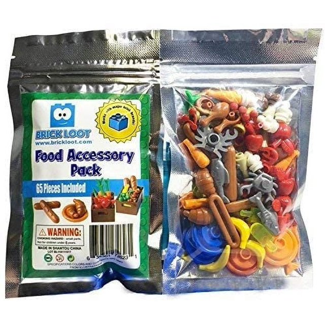 Building Blocks Brick Loot Toy Food, más de 65 unidades, City Kitchen