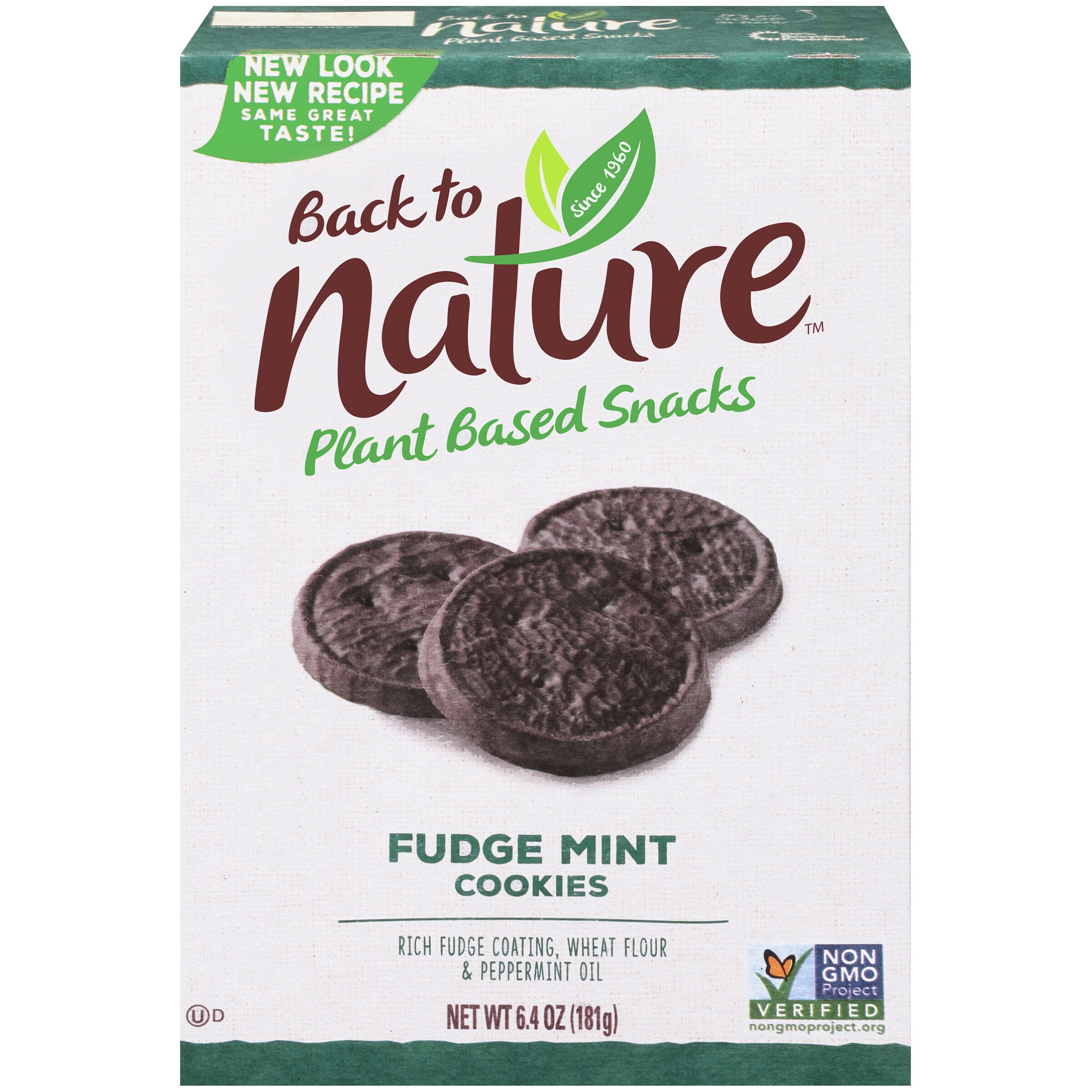 Photo 1 of 4 pack of Back to Nature Plant Based Snacks Fudge Mint Cookies 6.4 oz. Box