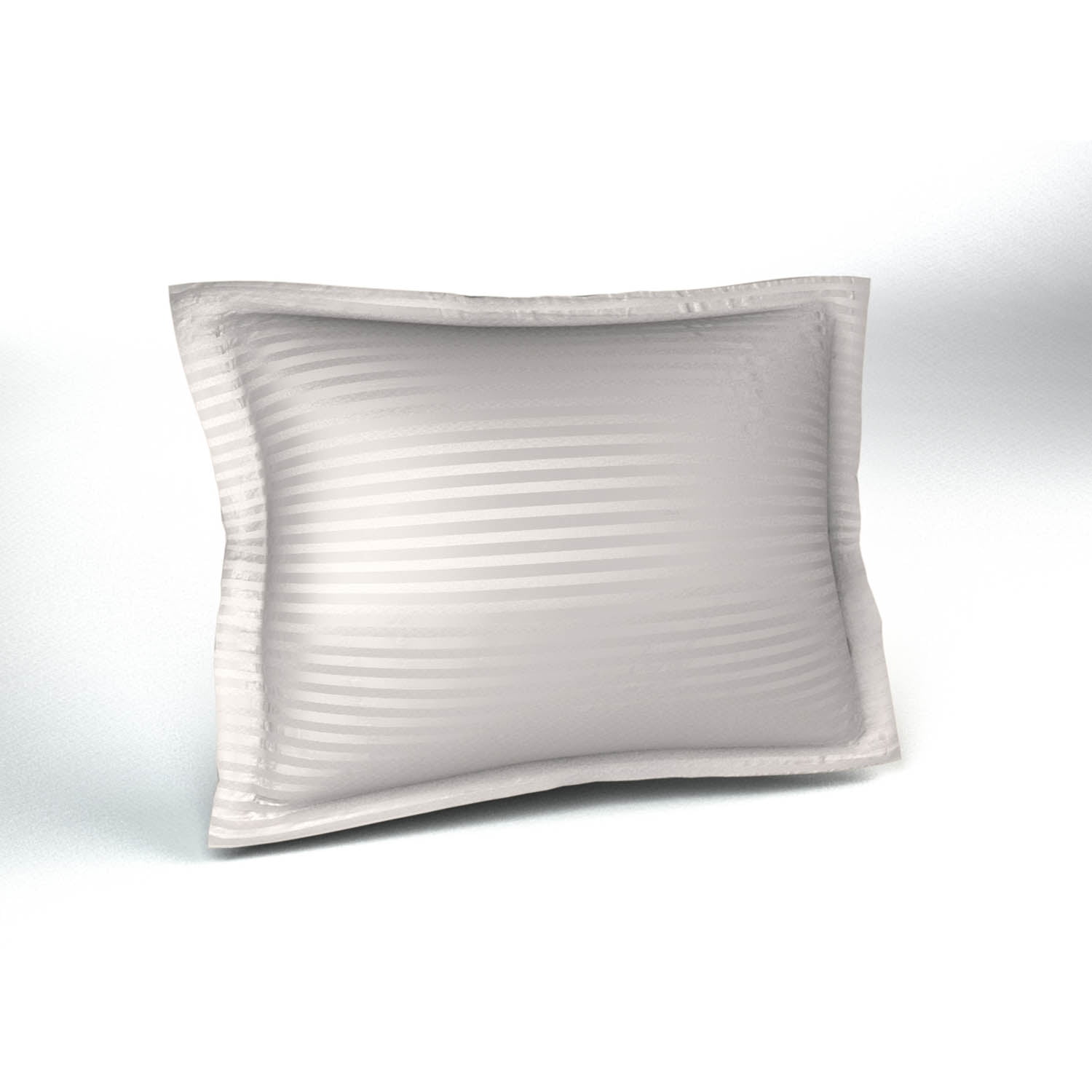 White Pillow Shams Standard Size Decorative Sateen Striped Pillow Case