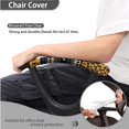 thumbnail image 4 of SCRAWLGOD Stretch Computer Chair Slipcover with Arm Rest Slipcovers 4 PCS Comfortable Boss Chair Protector Removable Anti-Slip Gaming Chair Cover, Leopard Print Horse American Tribal, 4 of 7