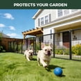 thumbnail image 3 of FXW Garden Fence Outdoor for the Yard – 24in(H) x 11.4ft(L) Heavy Duty Metal Animal Barrier for Dog, No Dig Decorative Dog Fence, 6 Panels, Black, 3 of 6