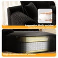 thumbnail image 4 of Leumius Oversized Chaise Lounge Chair Indoor, Cozy Boneless Sleeper Sofa Bed with Wide Armrest & Throw Pillows for Living Room,Bedroom,No Assembly Required,Black(Plush), 4 of 11