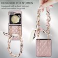 thumbnail image 2 of TECH CIRCLE for Samsung Galaxy Z Flip 5 Case with Luxury Detachable Chain Wrist Strap Bracelet Cute Case for Girls Women Slim Silk Scarf Design Shockproof PC Cover for Galaxy Z Flip 5 5G,Rosegold, 2 of 7