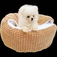 thumbnail image 3 of Cozy Pet Beds for Small and Medium Dogs and Cats - Calming Hooded Round Design with Attached Blanket Soft Cuddler - Base for Comfort, 3 of 4