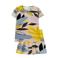 thumbnail image 2 of YHAJDS Pajamas for Women 2 Piece Short Sleeve Heart Print Top and Shorts Lounge Set, 2 of 4
