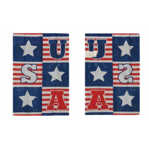 12x18 USA American America US Blocks and Stars Sleeved Garden 12x18 Flag