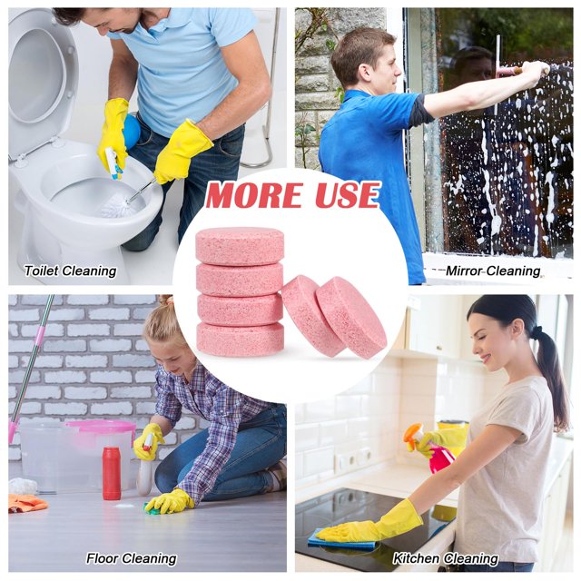 maskred 40pcs/set Home Window And Mirror Cleaner Strong Cleaning Power for Grease Cleaning Glass Effervescent 30pcs