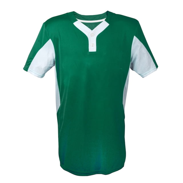 JERSEY DOS BOTONES-ADULTO-XLARGE-VERDE OSCURO / BLANCO Martin Sports BJA90-DKGRN-XL