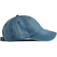 thumbnail image 5 of Vintage Distressed Jean Hat, Light Acid Washed Denim, Adjustable Clip for Universal Fit, 5 of 6