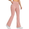 thumbnail image 4 of Womens Soft Yoga Pants Fleece Lined Flare With Pockets Butt Lifting High Waist Yoga Pants 2025 Winter Warm Thick Leggings for Women Running Gym and Workout, 4 of 7