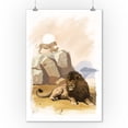 thumbnail image 2 of Lion, Watercolor (9x12 Wall Art Print, Home Decor), 2 of 3