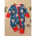 thumbnail image 2 of hirigin Baby Girls Boys Spring Autumn Footed Romper Long Sleeve Cattle Print Oblique Zipper Romper, 2 of 9