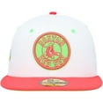 thumbnail image 2 of Men's New Era White/Coral Boston Red Sox  Fenway Park 100th Anniversary  Strawberry Lolli 59FIFTY Fitted Hat, 2 of 6