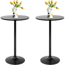 Bar Table 40 Inch Round Table Height Top Pub Table Cocktail Table for Home,2 Set