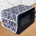thumbnail image 1 of Mexican Microwave Oven Cover, Sugar Skull Pattern with Latin American Culture Motifs, Water Resistant Organizer with Pockets for Kitchen, 36" x 12", Blue Violet White, by Ambesonne, 1 of 4