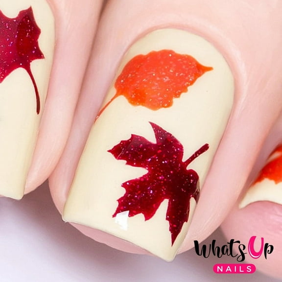 Whats Up Nails - Fall Vinyl Stencils Nail Art Design