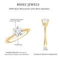 thumbnail image 5 of Rosec Jewels Round Moissanite Solitaire Engagement Ring 1 Carat - 7 mm - D-VS1 Quality Certified - With Jewelry Box, 10K Yellow Gold, US 3.50, 5 of 8